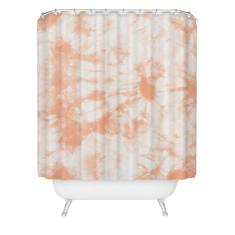 Amy Sia Tie Dye 3 Peach Shower Curtain
