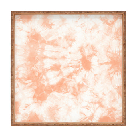 Amy Sia Tie Dye 3 Peach Square Tray