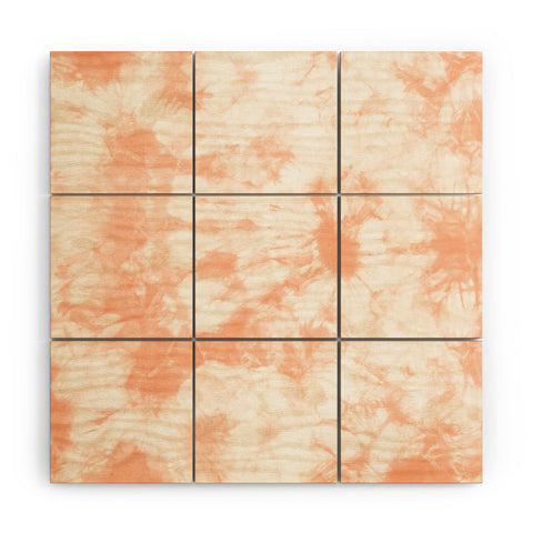Amy Sia Tie Dye 3 Peach Wood Wall Mural