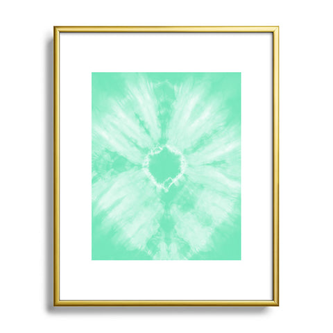 Amy Sia Tie Dye Mint Metal Framed Art Print