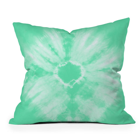 Amy Sia Tie Dye Mint Throw Pillow