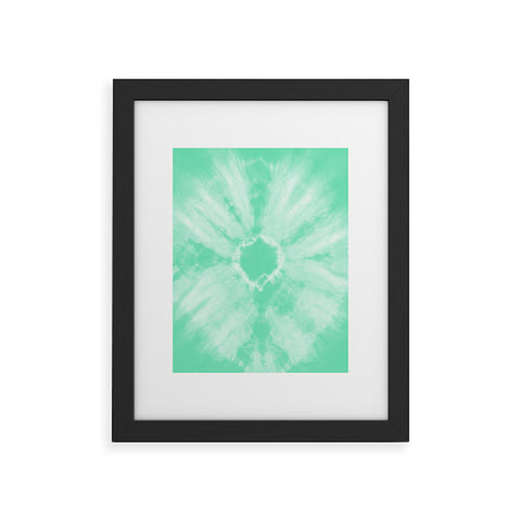 Amy Sia Tie Dye Mint Framed Art Print