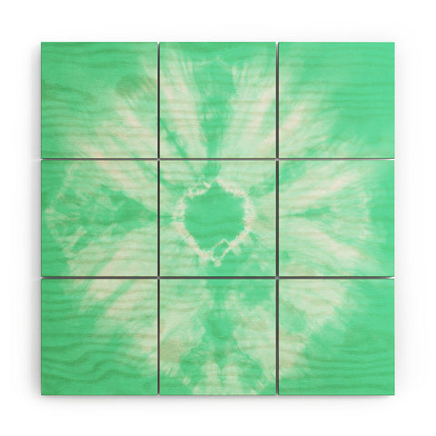 Amy Sia Tie Dye Mint Wood Wall Mural