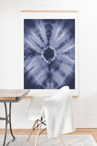 Amy Sia Tie Dye Navy Art Print And Hanger
