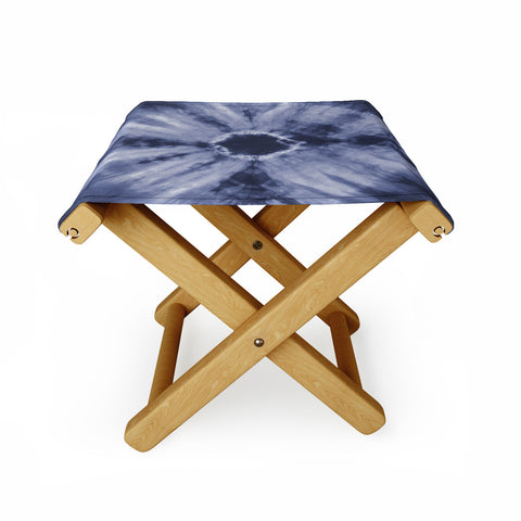 Amy Sia Tie Dye Navy Folding Stool