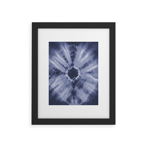Amy Sia Tie Dye Navy Framed Art Print
