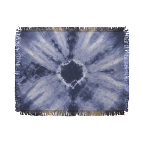 Amy Sia Tie Dye Navy Throw Blanket