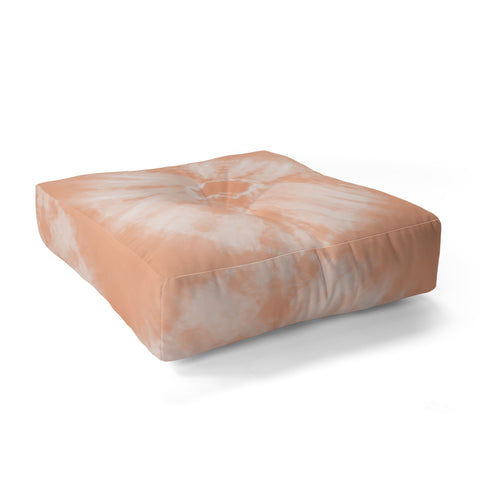 Amy Sia Tie Dye Peach Floor Pillow Square