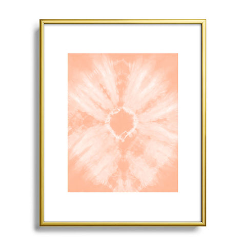 Amy Sia Tie Dye Peach Metal Framed Art Print