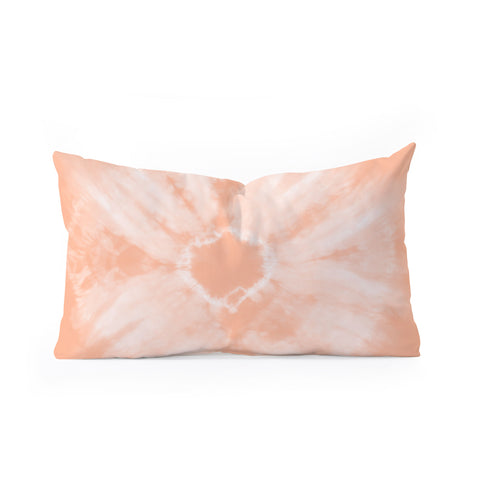 Amy Sia Tie Dye Peach Oblong Throw Pillow