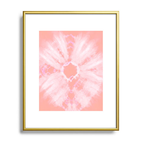 Amy Sia Tie Dye Pink Metal Framed Art Print