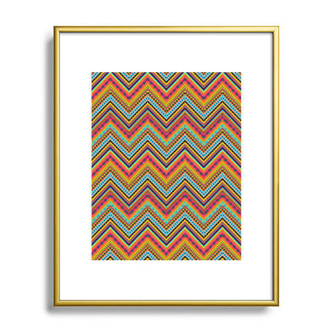 Amy Sia Tribal Chevron Metal Framed Art Print