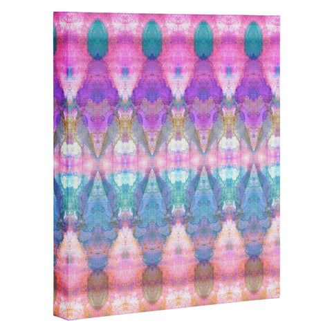 Amy Sia Tribal Diamonds Pastel Pink Art Canvas
