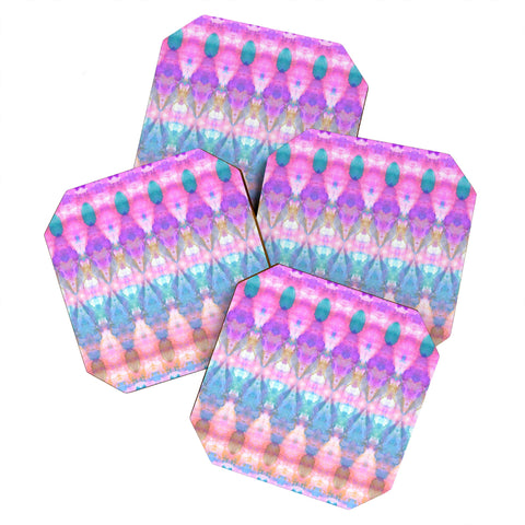 Amy Sia Tribal Diamonds Pastel Pink Coaster Set