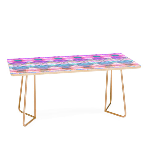 Amy Sia Tribal Diamonds Pastel Pink Coffee Table
