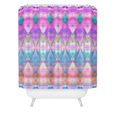 Amy Sia Tribal Diamonds Pastel Pink Shower Curtain