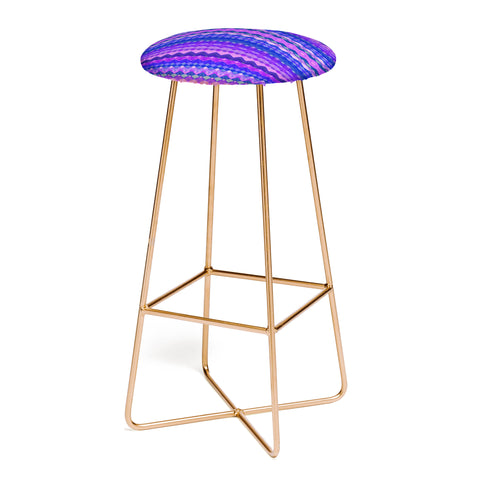 Amy Sia Tribal Diamonds Two Blue Bar Stool