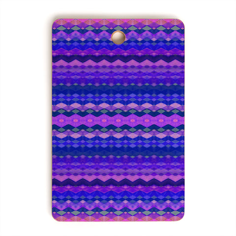 Amy Sia Tribal Diamonds Two Blue Cutting Board Rectangle