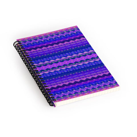 Amy Sia Tribal Diamonds Two Blue Spiral Notebook