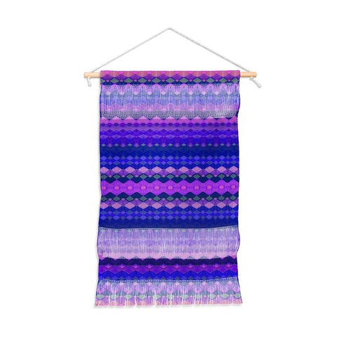 Amy Sia Tribal Diamonds Two Blue Wall Hanging Portrait