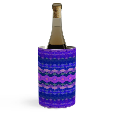 Amy Sia Tribal Diamonds Two Blue Wine Chiller