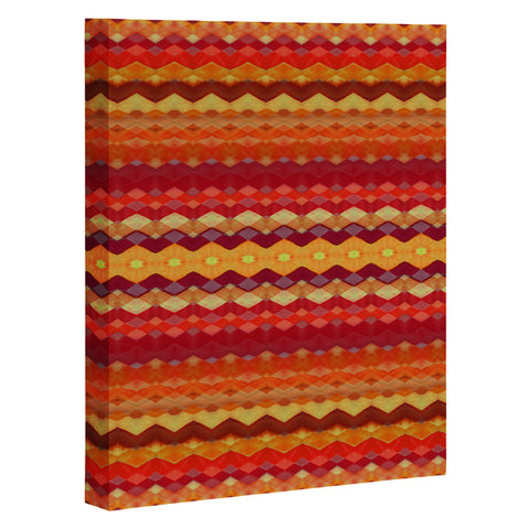 Amy Sia Tribal Diamonds Two Red Art Canvas