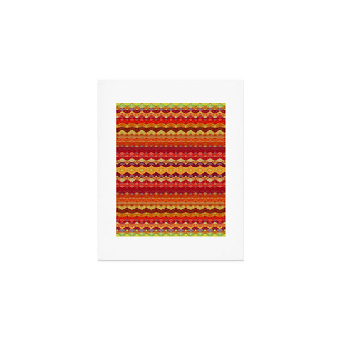 Amy Sia Tribal Diamonds Two Red Art Print