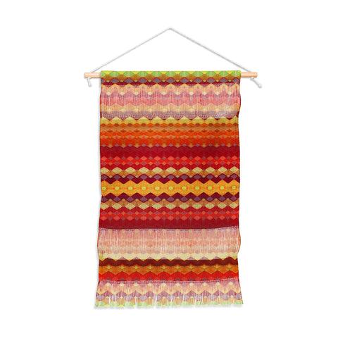 Amy Sia Tribal Diamonds Two Red Wall Hanging Portrait