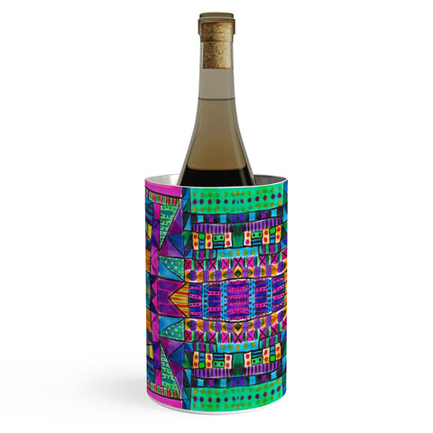 Amy Sia Tribal Patchwork 2 Pink Wine Chiller
