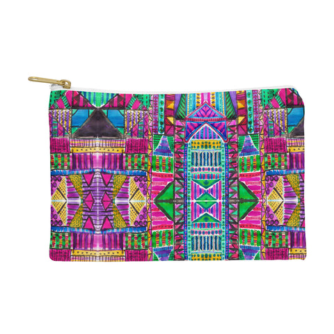 Amy Sia Tribal Patchwork Pink Pouch
