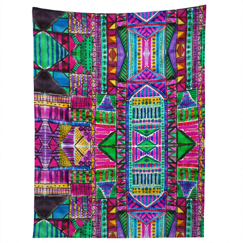 Amy Sia Tribal Patchwork Pink Tapestry
