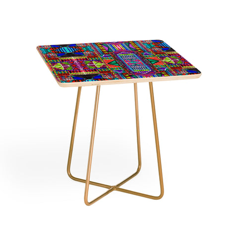 Amy Sia Tribal Patchwork Red Side Table