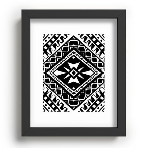 Amy Sia Tribe Black and White 1 Recessed Framing Rectangle