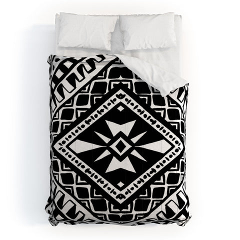 Amy Sia Tribe Black and White 1 Comforter