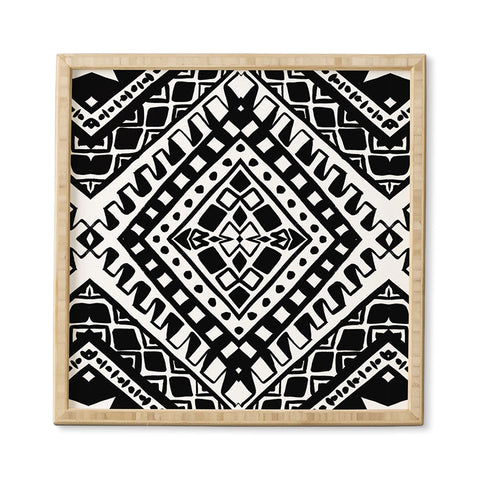Amy Sia Tribe Black and White 2 Framed Wall Art