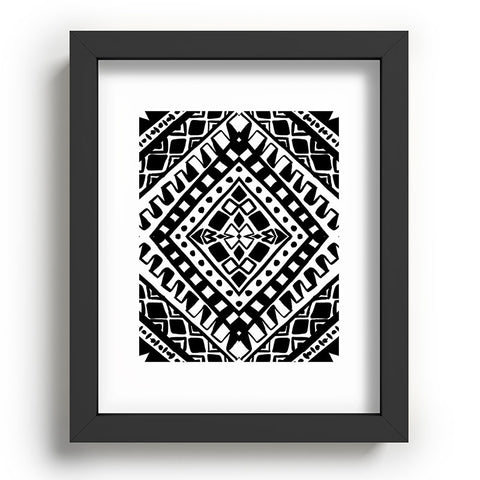 Amy Sia Tribe Black and White 2 Recessed Framing Rectangle
