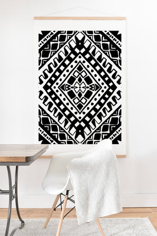 Amy Sia Tribe Black and White 2 Art Print And Hanger