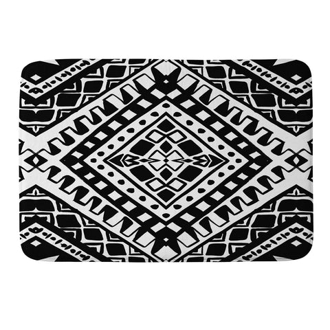Amy Sia Tribe Black and White 2 Memory Foam Bath Mat
