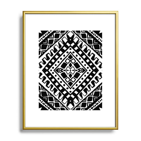 Amy Sia Tribe Black and White 2 Metal Framed Art Print