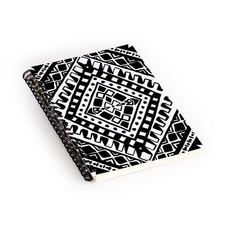 Amy Sia Tribe Black and White 2 Spiral Notebook