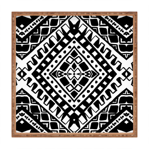 Amy Sia Tribe Black and White 2 Square Tray