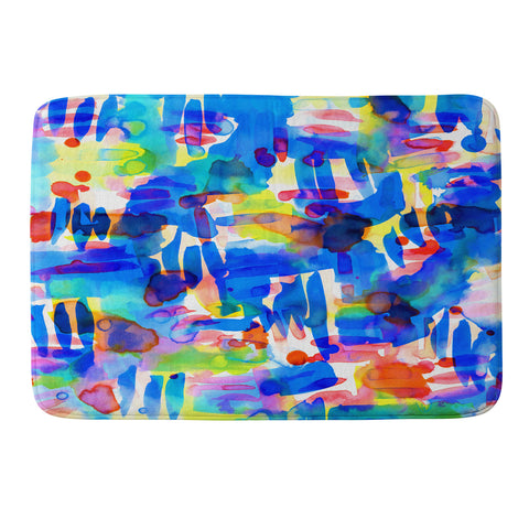 Amy Sia Tropico Blue Memory Foam Bath Mat