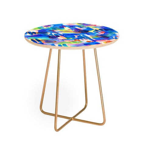 Amy Sia Tropico Blue Round Side Table