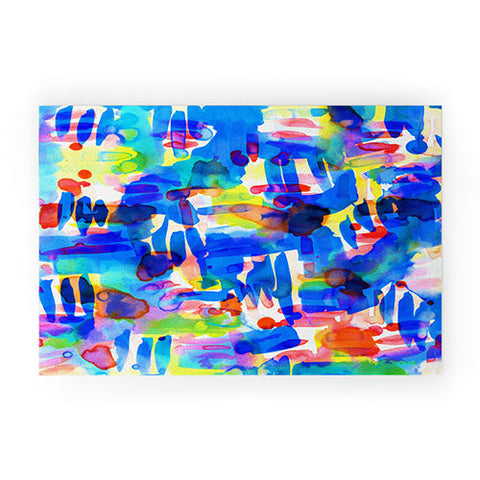 Amy Sia Tropico Blue Welcome Mat