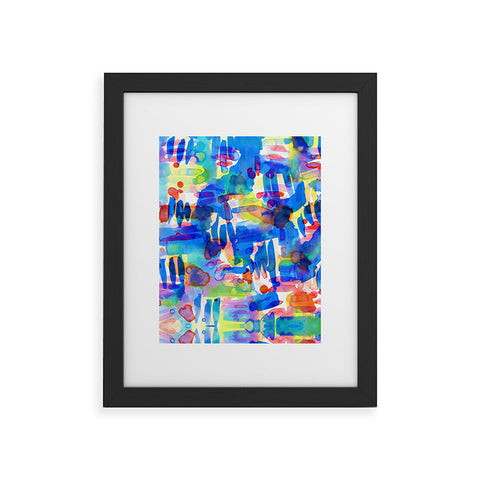 Amy Sia Tropico Blue Framed Art Print