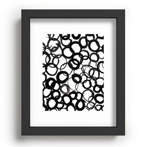 Amy Sia Watercolor Circle Black Recessed Framing Rectangle
