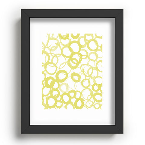Amy Sia Watercolor Circle Ochre Recessed Framing Rectangle
