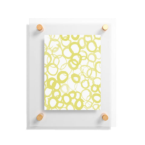 Amy Sia Watercolor Circle Ochre Floating Acrylic Print