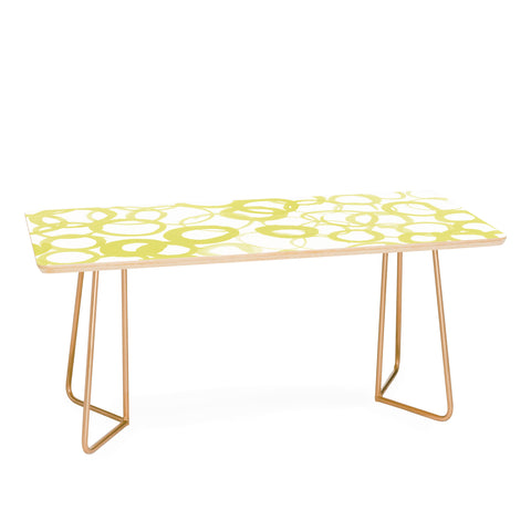 Amy Sia Watercolor Circle Ochre Coffee Table