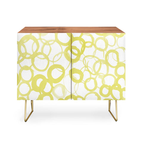 Amy Sia Watercolor Circle Ochre Credenza